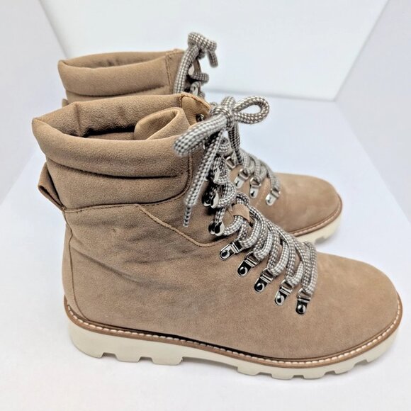 Mi.iM Arlene Boots Womens Khaki Size 9 Lace Up Design Trendy Casual Booties - Picture 4 of 8